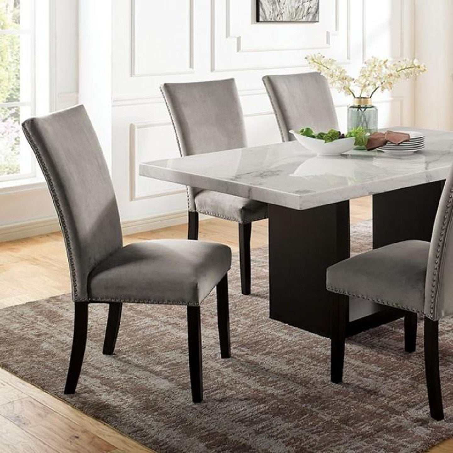 Kian White/Black 7pc Dining Room Set - Image 2