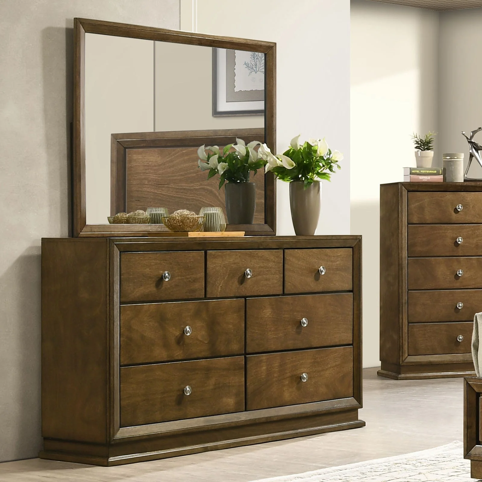 Kirkham Walnut Mirror - Image 3
