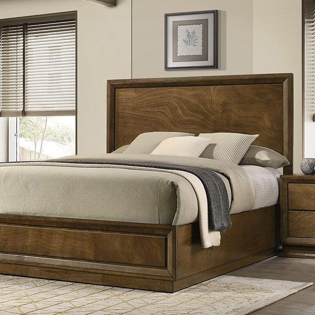 Kirkham Walnut Queen 5 Piece Bedroom Set w/2 Nightstands - Image 2