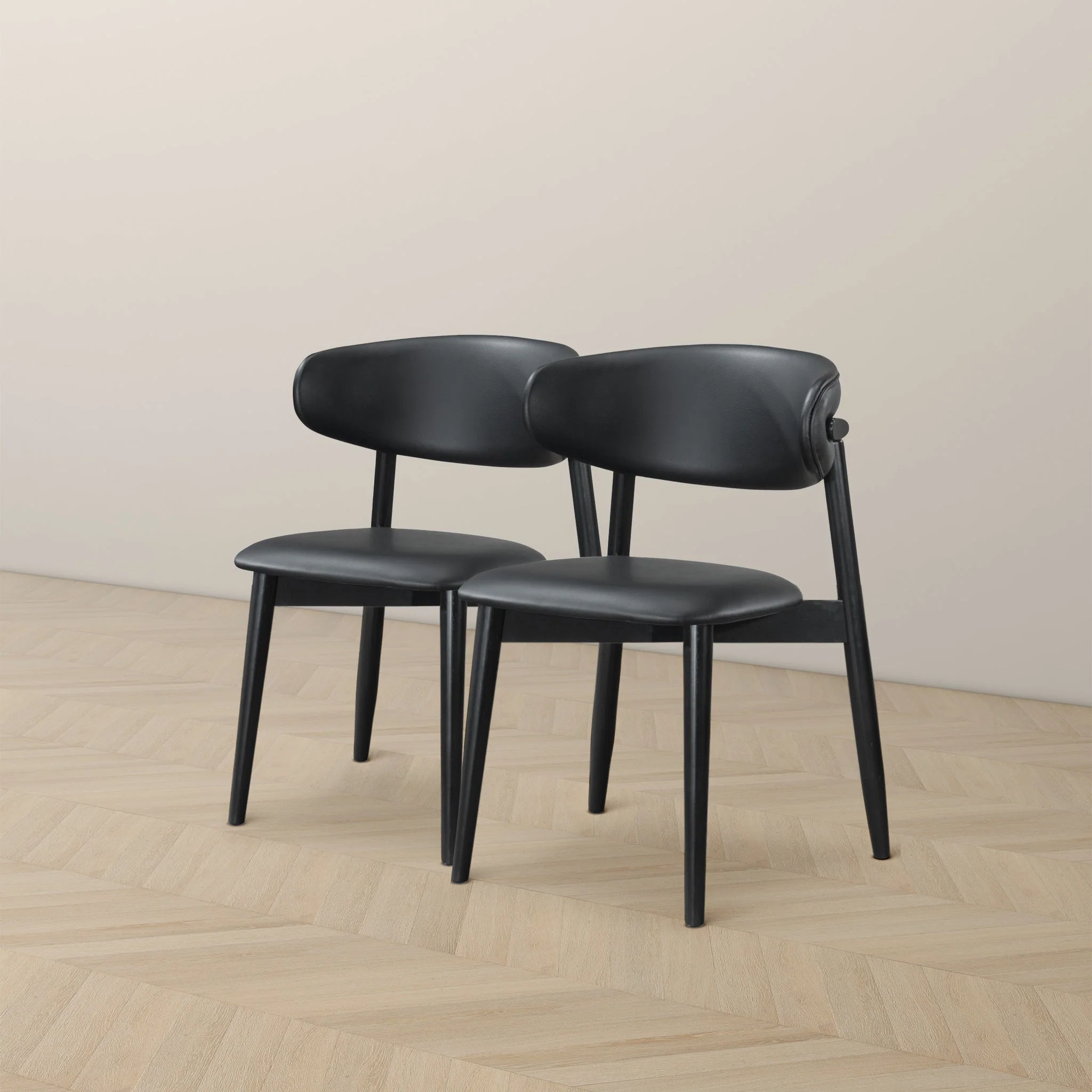 Korbin Black Vegan Leather Dining Chair (Set Of 2) - Image 6