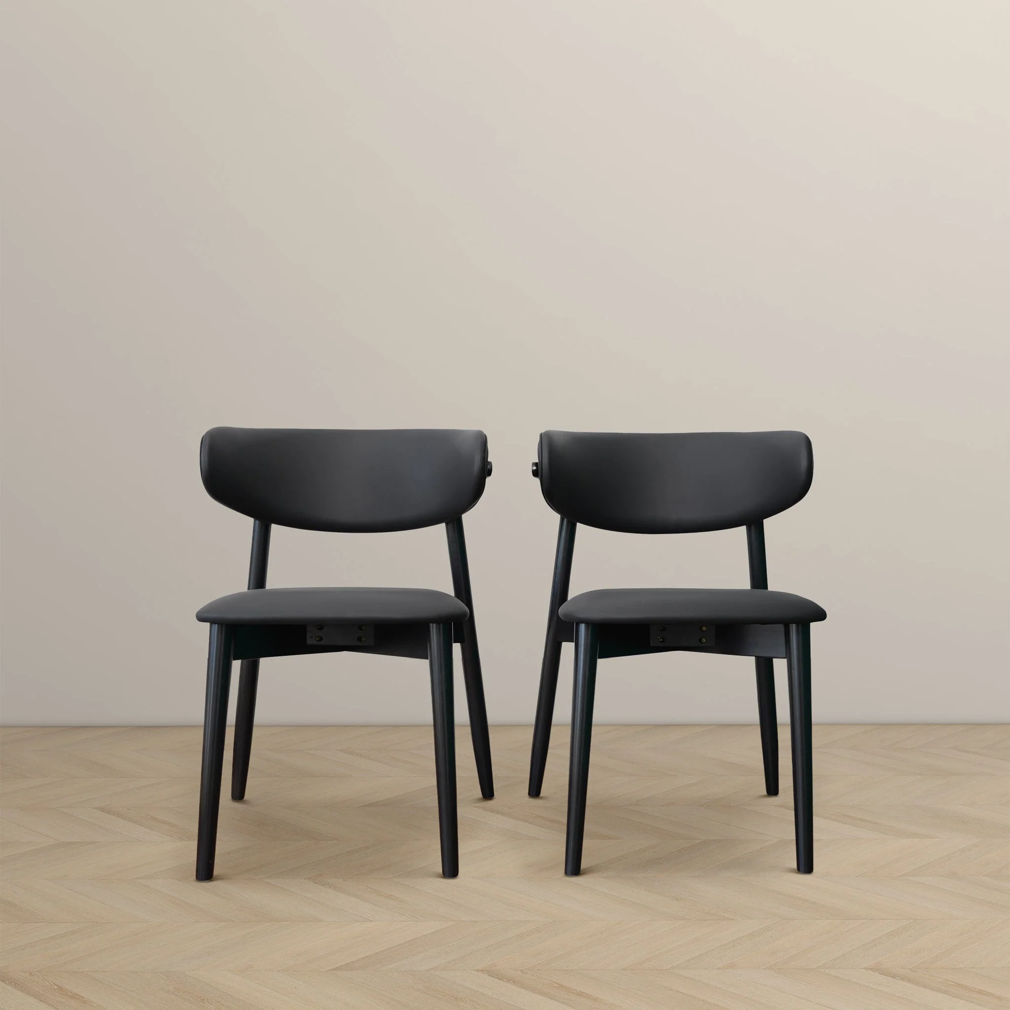 Korbin Black Vegan Leather Dining Chair (Set Of 2) - Image 7