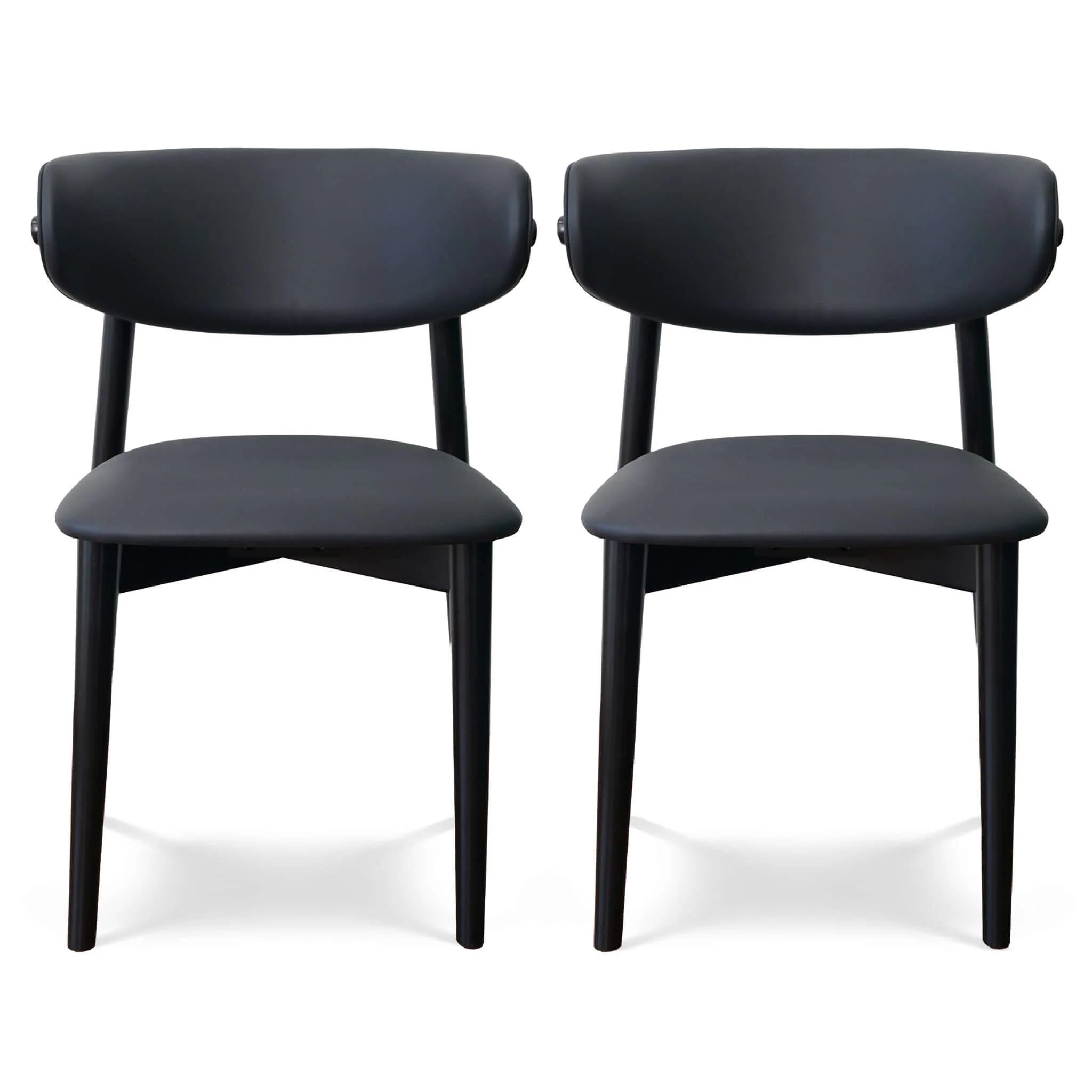 Korbin Black Vegan Leather Dining Chair (Set Of 2) - Image 8