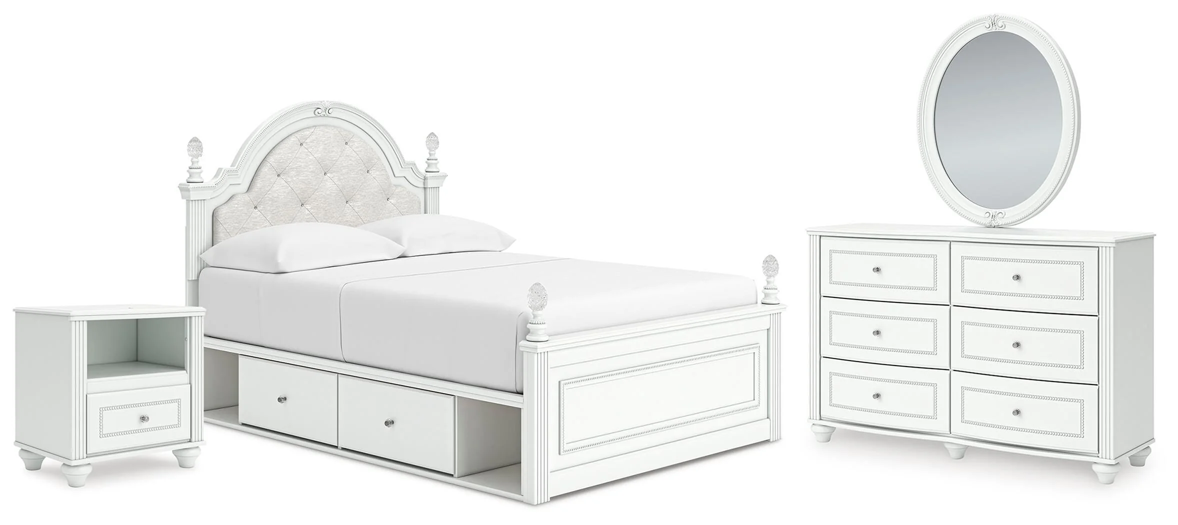 Kozlani Upholstered Panel Storage Bed Bedroom Set - Image 2