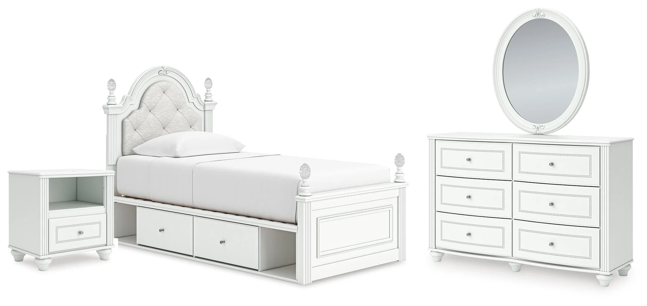 Kozlani Upholstered Panel Storage Bed Bedroom Set - Image 4