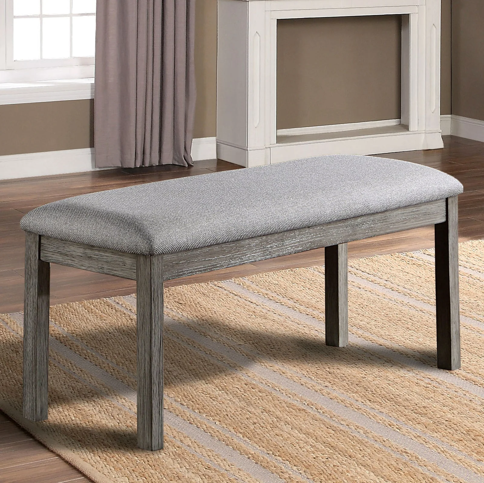 Laquila Gray 6 Pc. Dining Room Set w/ Bench - Image 5