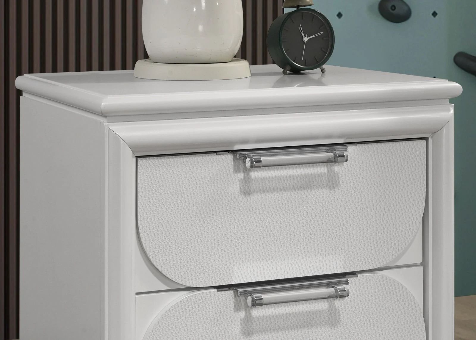 Lareina Pearl White Twin 4 Piece Bedroom Set - Image 5