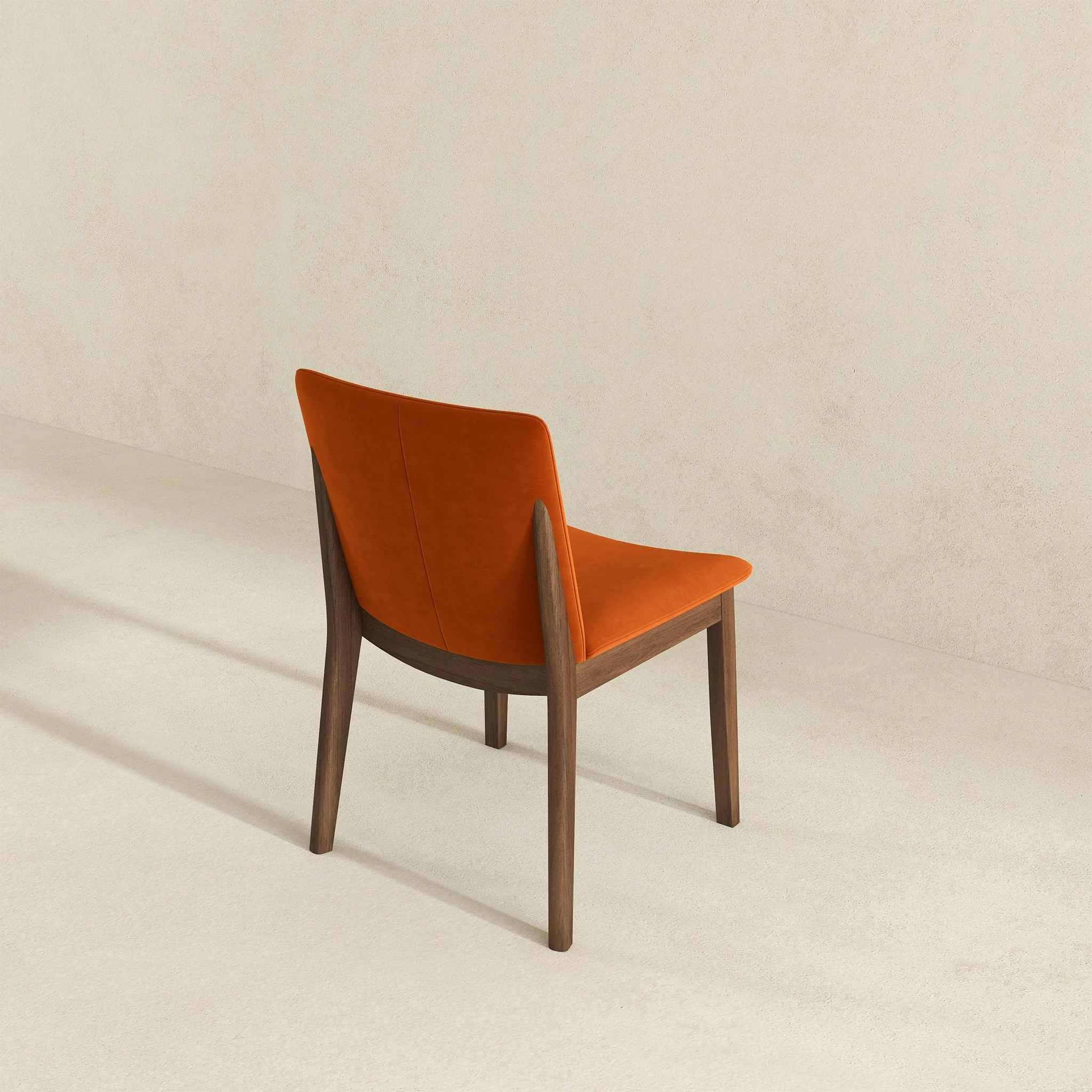Laura Burnt Orange Velvet Solid Wood Dining Chair (Set Of 2) - Image 3