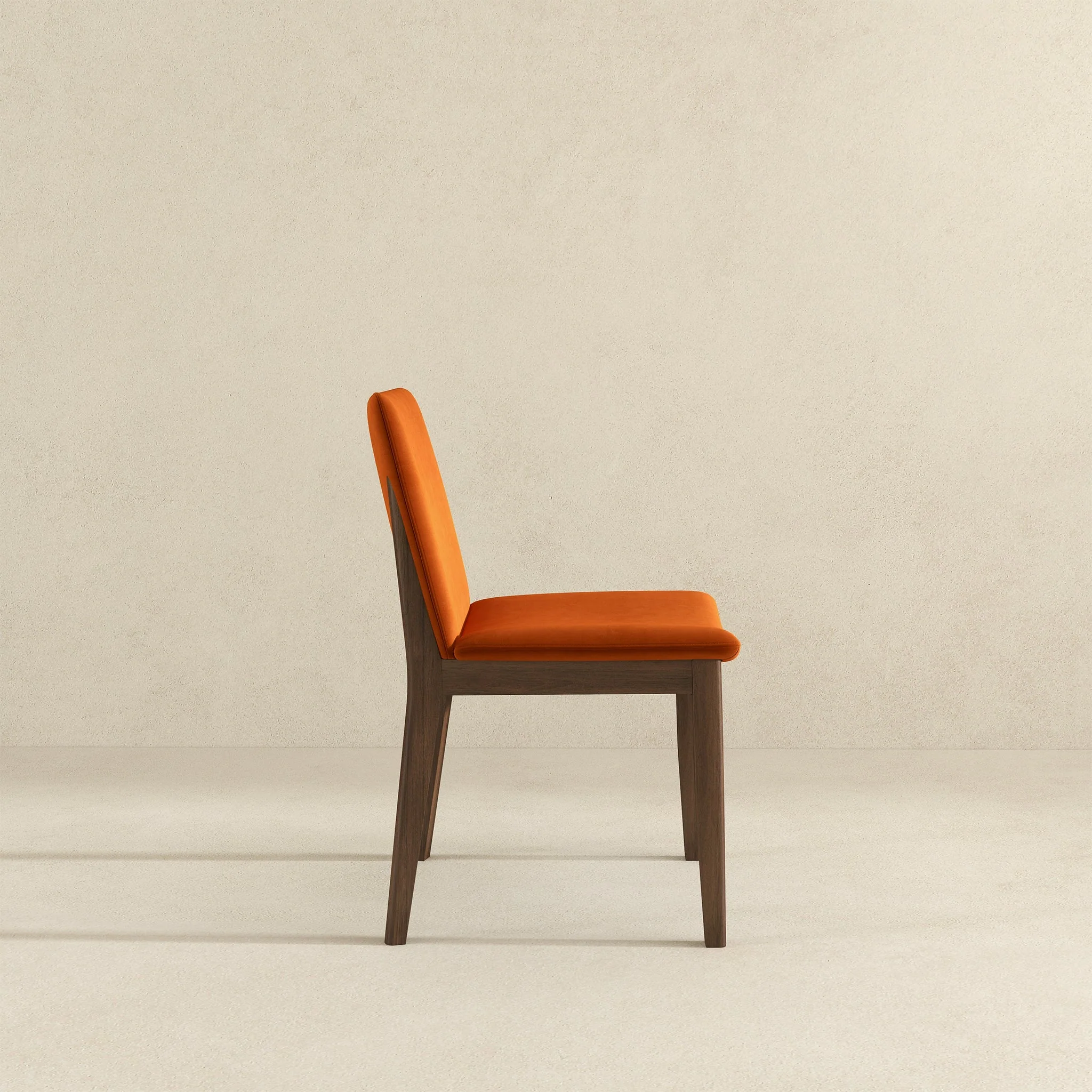 Laura Burnt Orange Velvet Solid Wood Dining Chair (Set Of 2) - Image 4