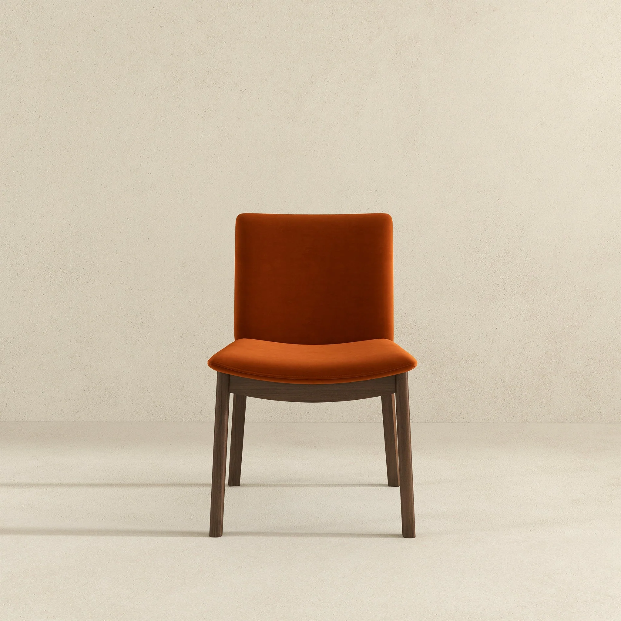 Laura Burnt Orange Velvet Solid Wood Dining Chair (Set Of 2) - Image 6