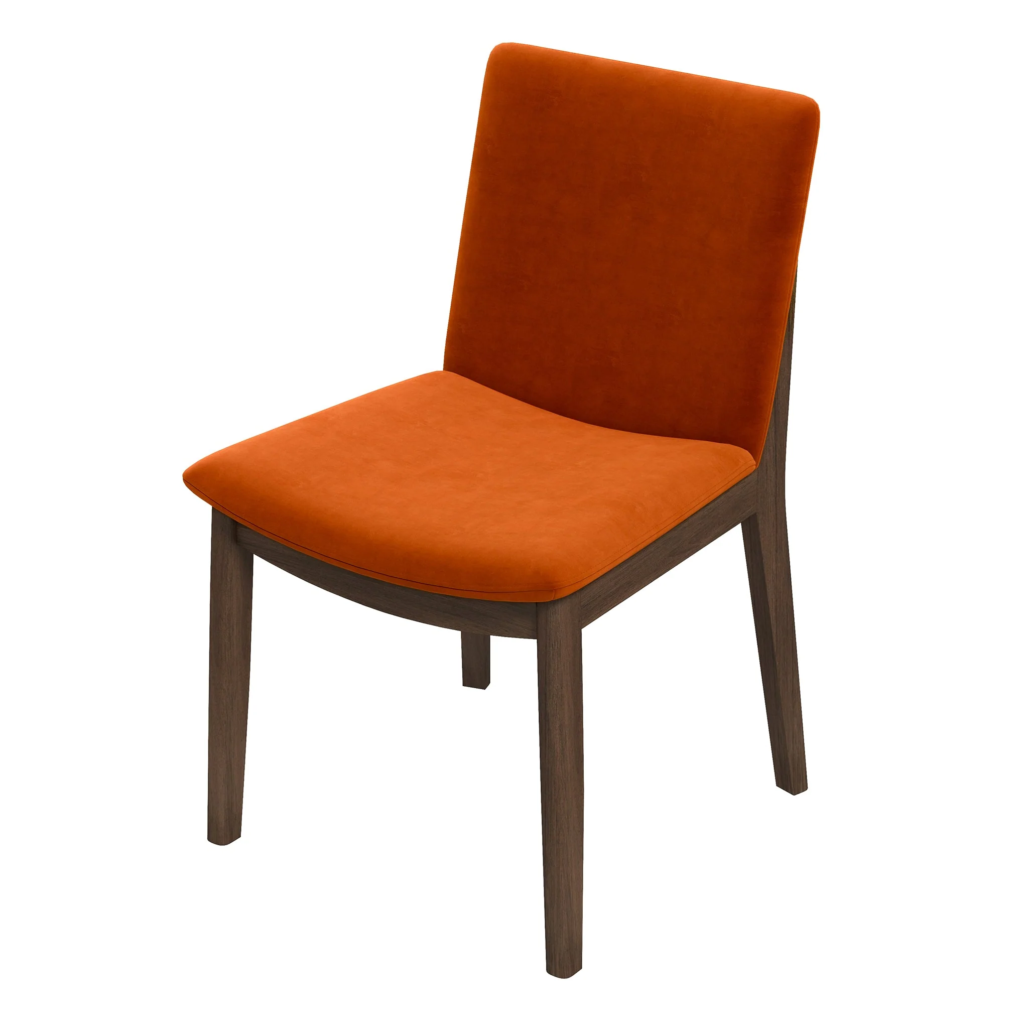 Laura Burnt Orange Velvet Solid Wood Dining Chair (Set Of 2) - Image 7