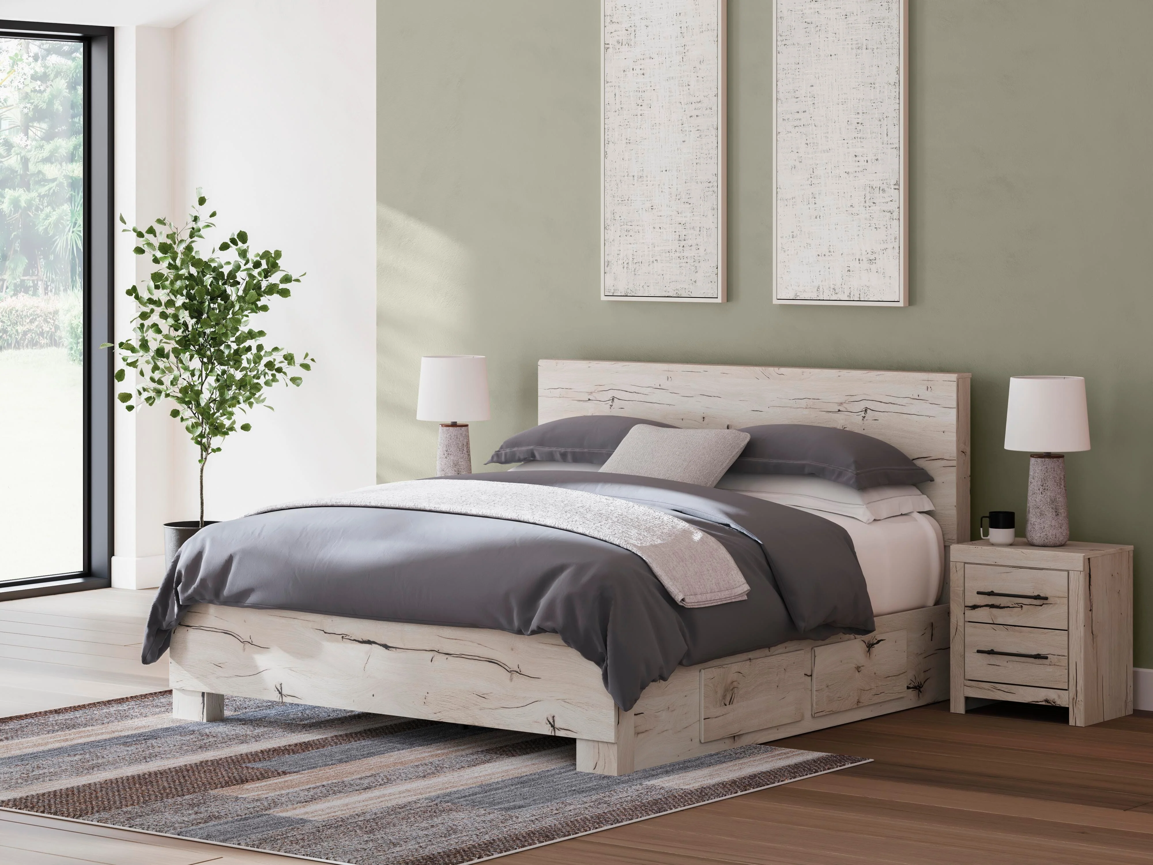 Lawroy Panel Bed with Storage - Image 3