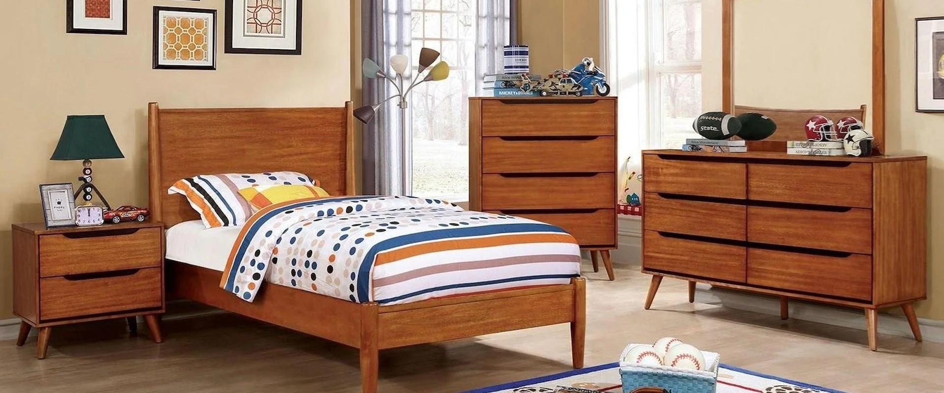 Lennart Oak 4 Pc. Twin Bedroom Set - Image 7