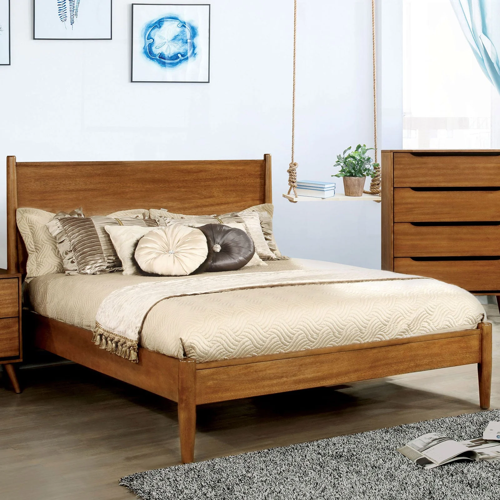 Lennart Oak 5 Pc. Queen Bedroom Set w/ 2NS - Image 2