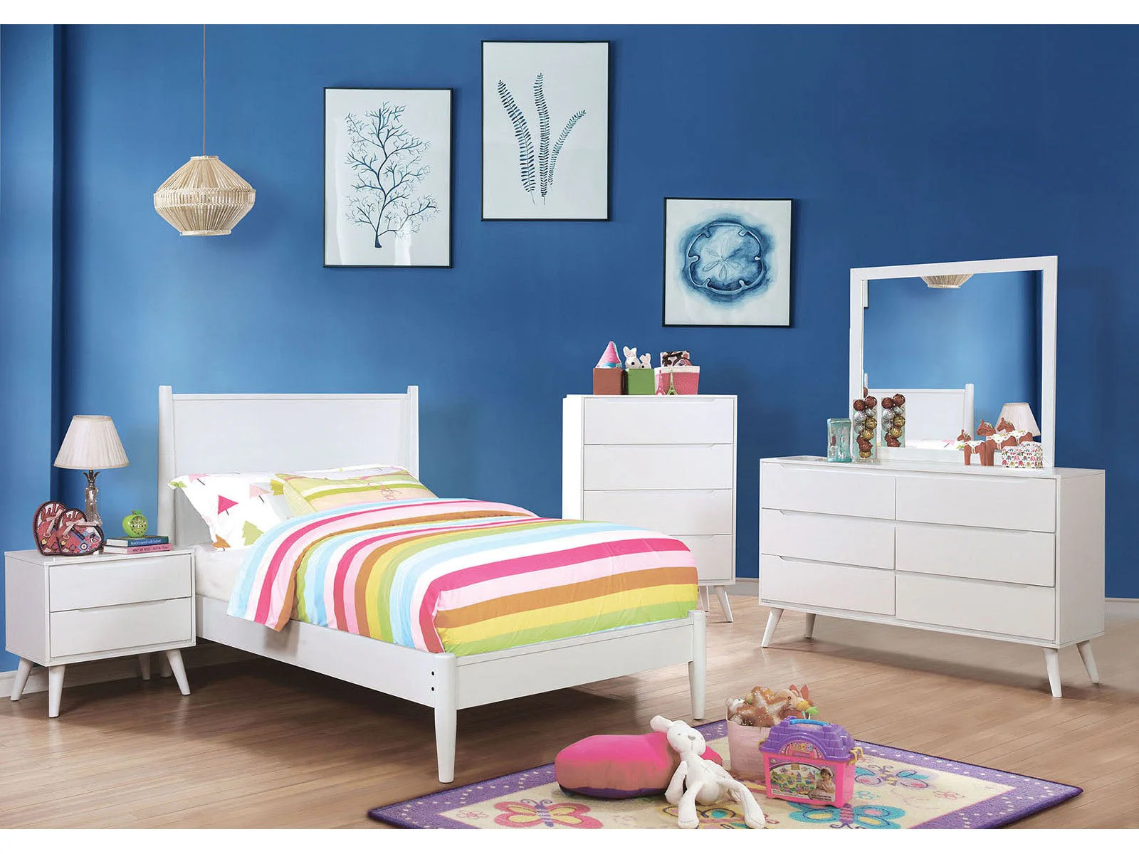 Lennart White 4 Pc. Full Bedroom Set