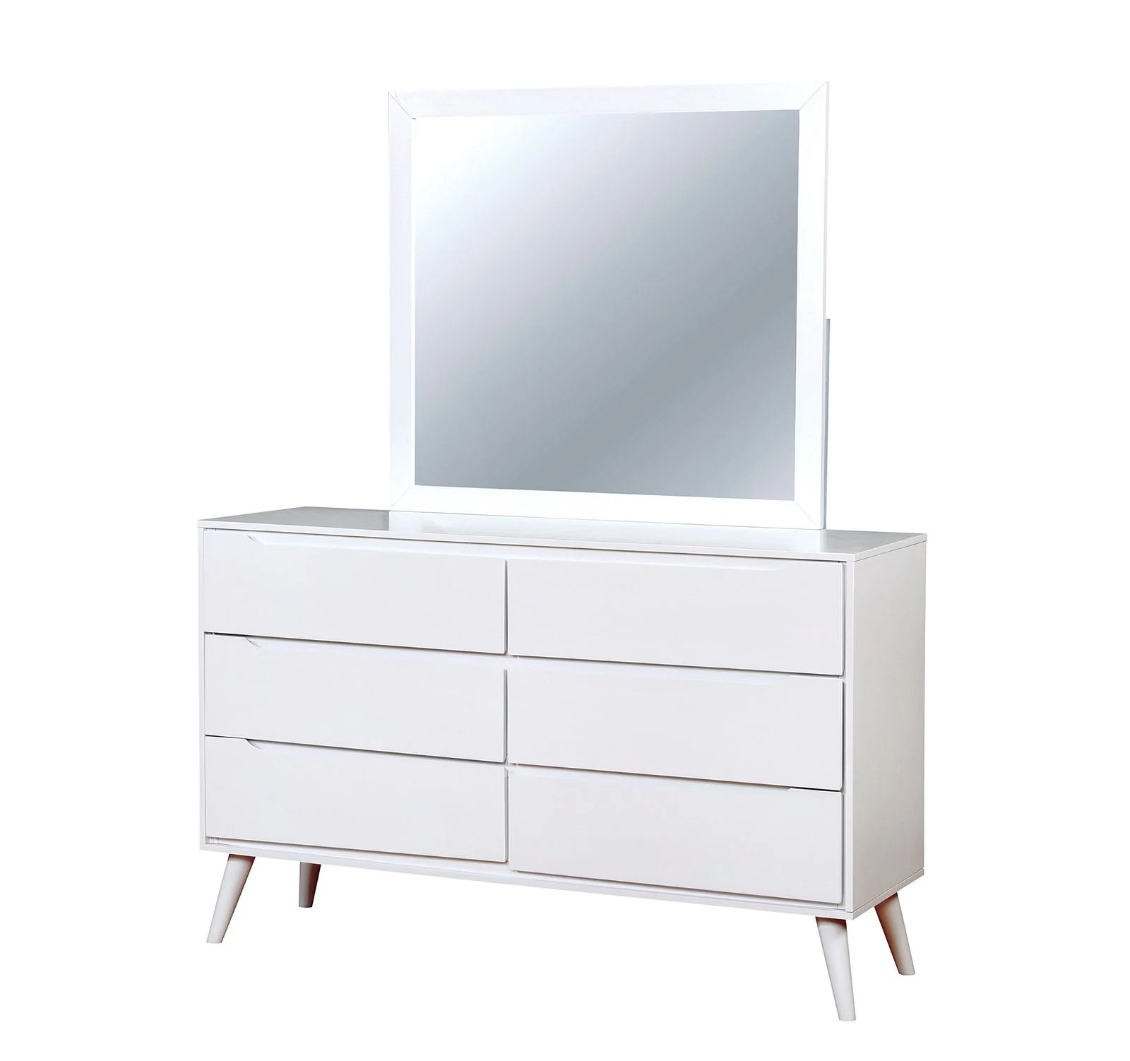 Lennart White 5 Pc. Queen Bedroom Set w/ 2NS - Image 4