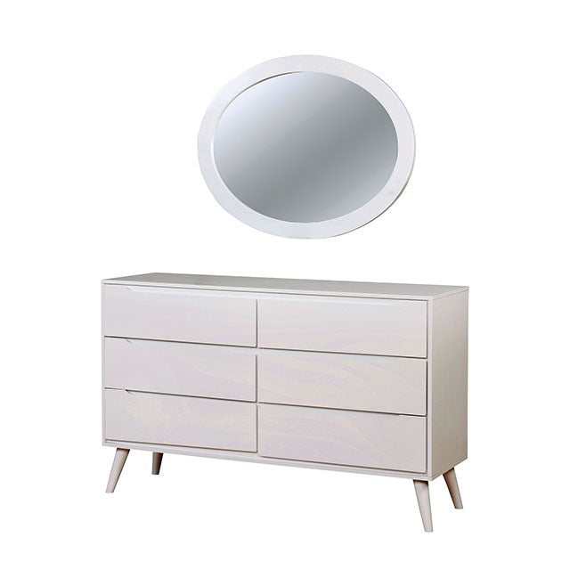 Lennart White Oval Mirror - Image 3