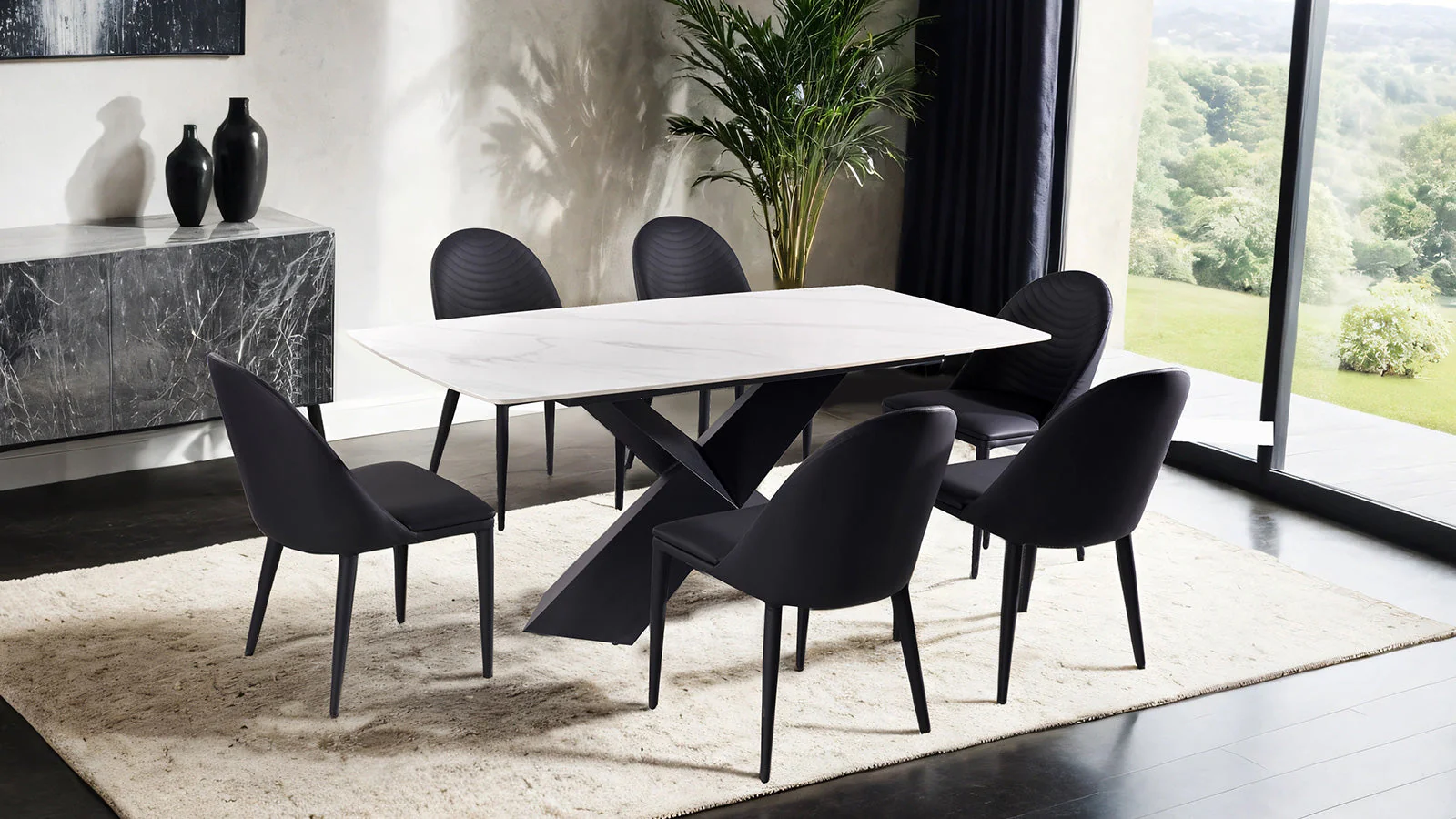 Lenvik Black/White Side Chair (Set of 2) - Image 6