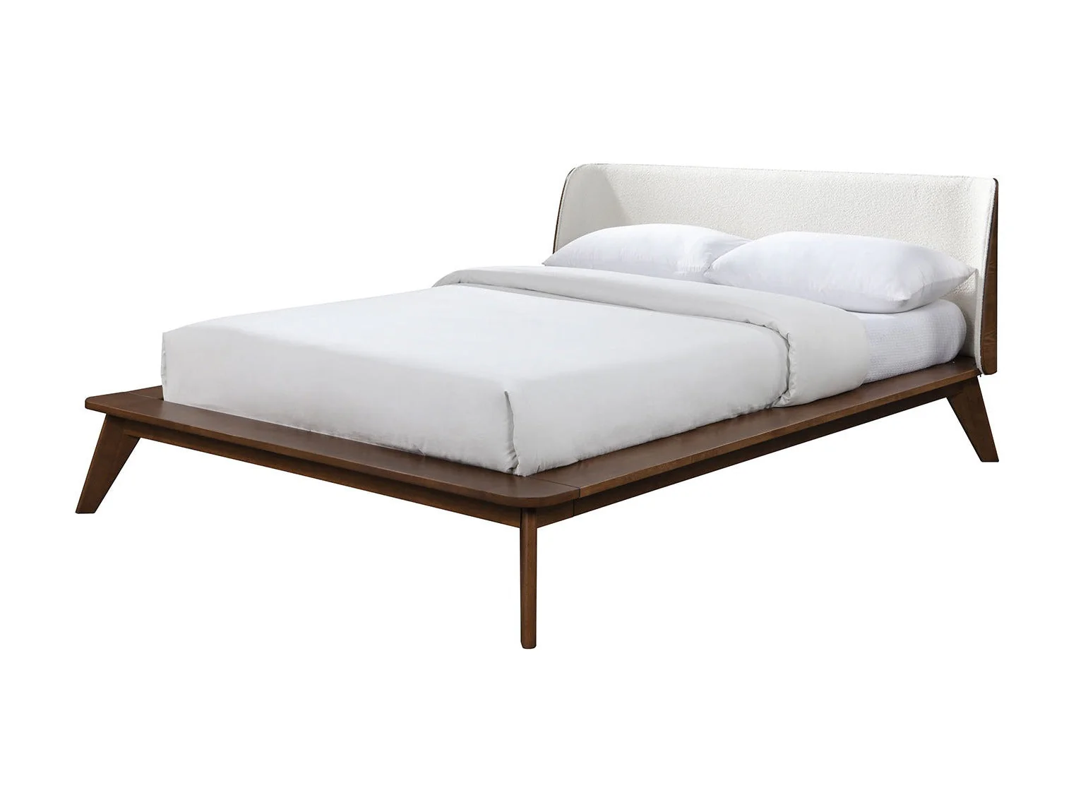 Lenzburg Walnut/Beige Full Bed