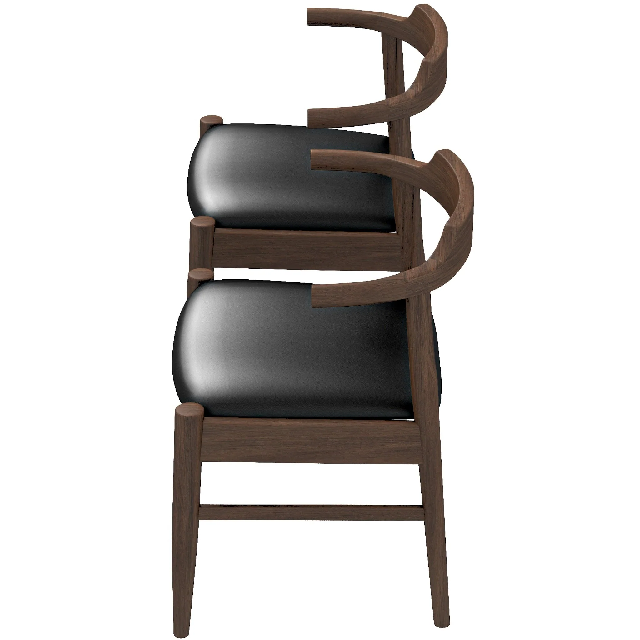 Leon Mid-Century Modern Leather Dining Chair (Set of 2) - Image 8