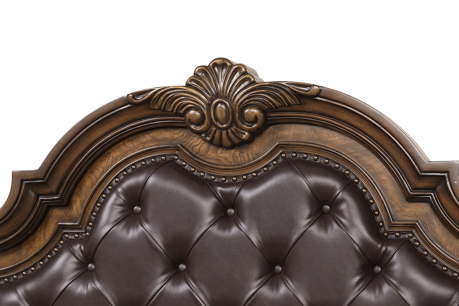 Leovanni Dark Brown Eastern King w/ Bombay Headboard Design - Image 5