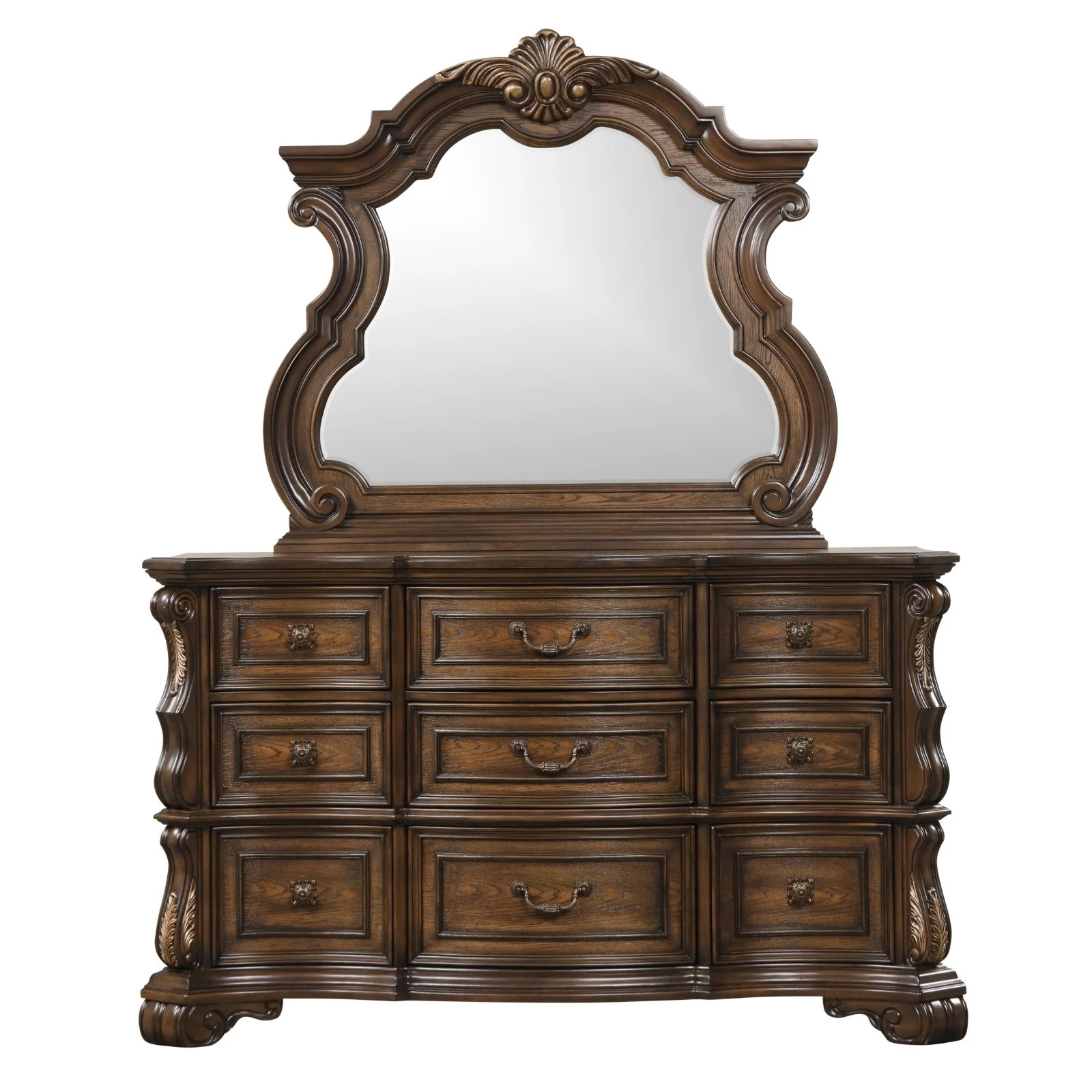 Leovanni Dark Brown Queen 5 Piece Bedroom Set w/2 Nightstands - Image 5