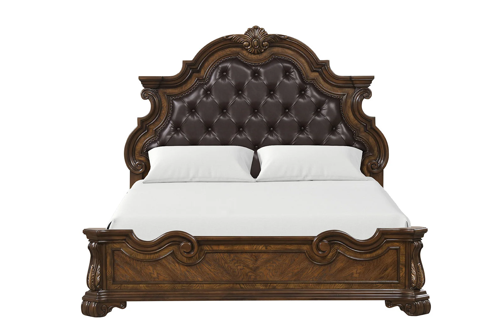 Leovanni Dark Brown Queen Full 5 Piece Bedroom Set w/Chest - Image 8