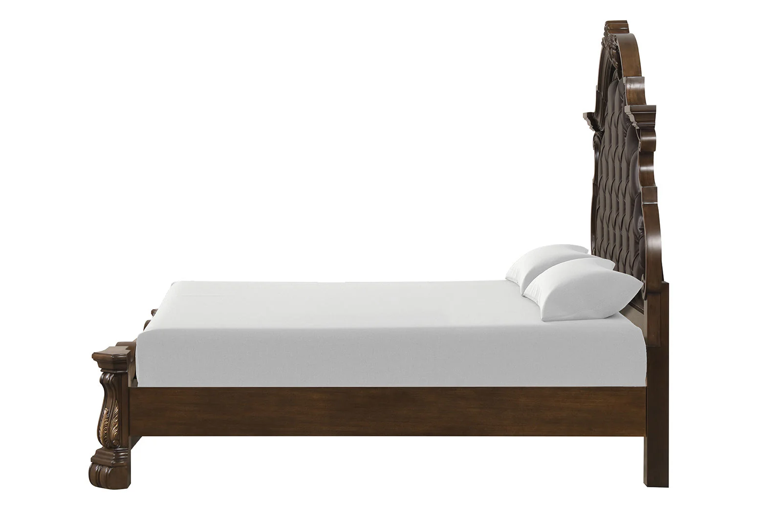 Leovanni Dark Brown Queen Full Bed - Image 3