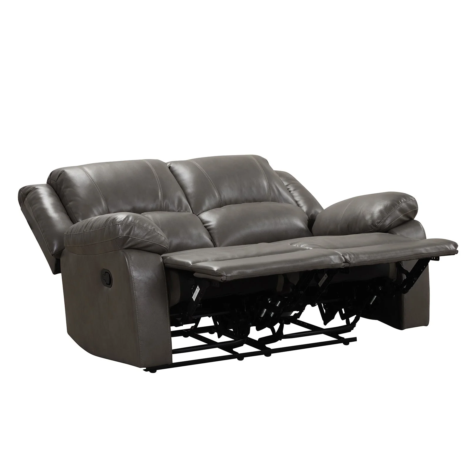 Letha Gray PU Leather Loveseat - Image 3