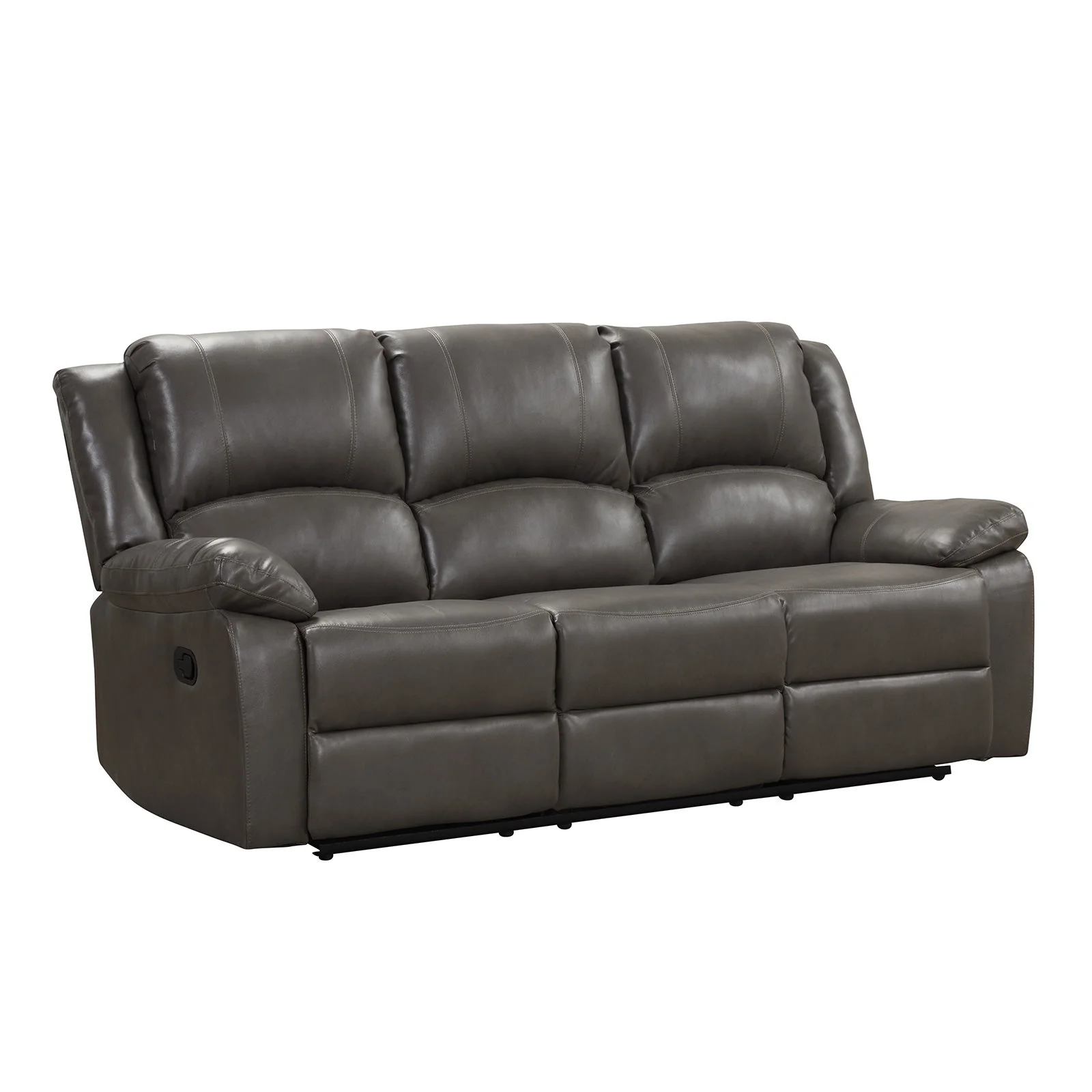 Letha Gray PU Leather Sofa - Image 2