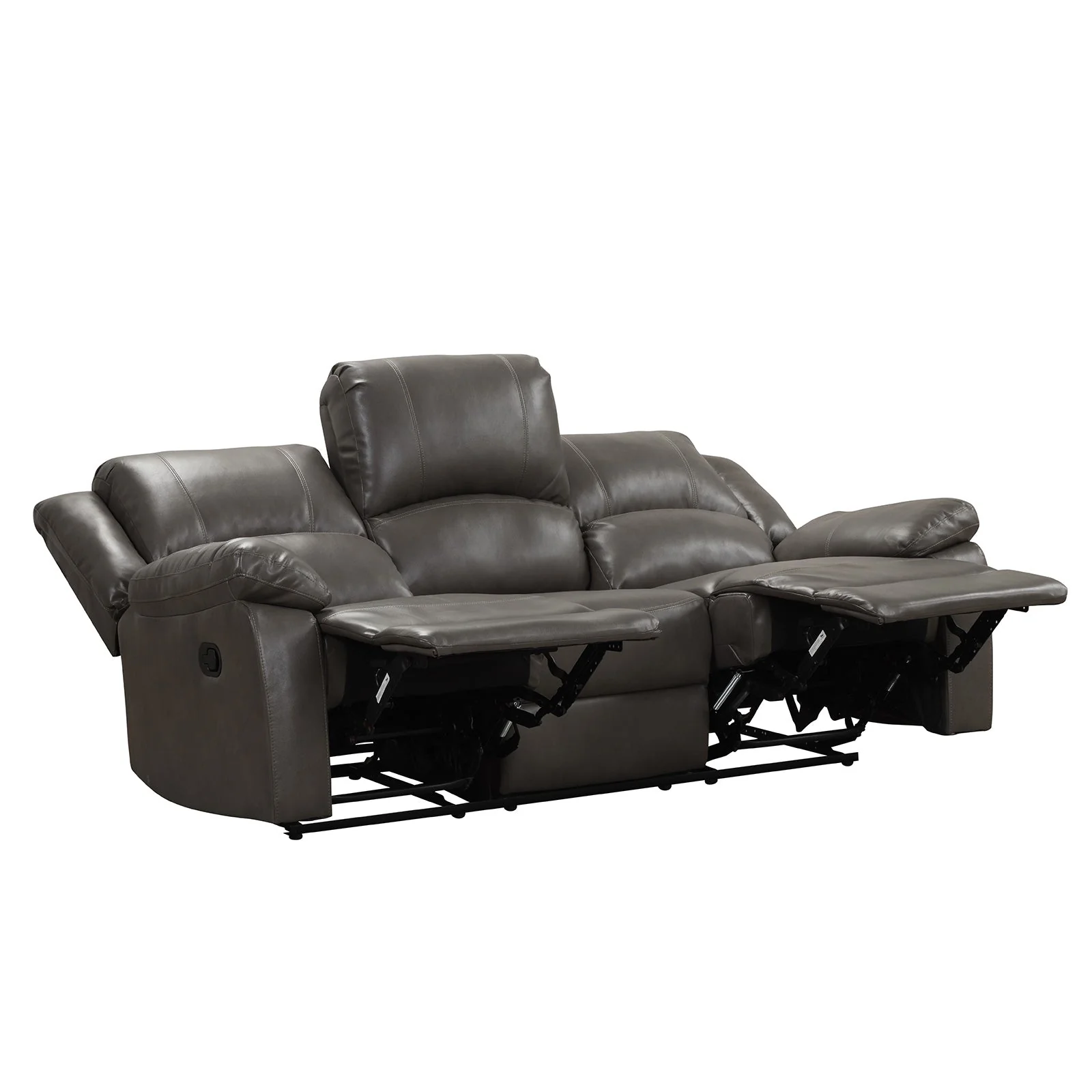 Letha Gray PU Leather Sofa - Image 3