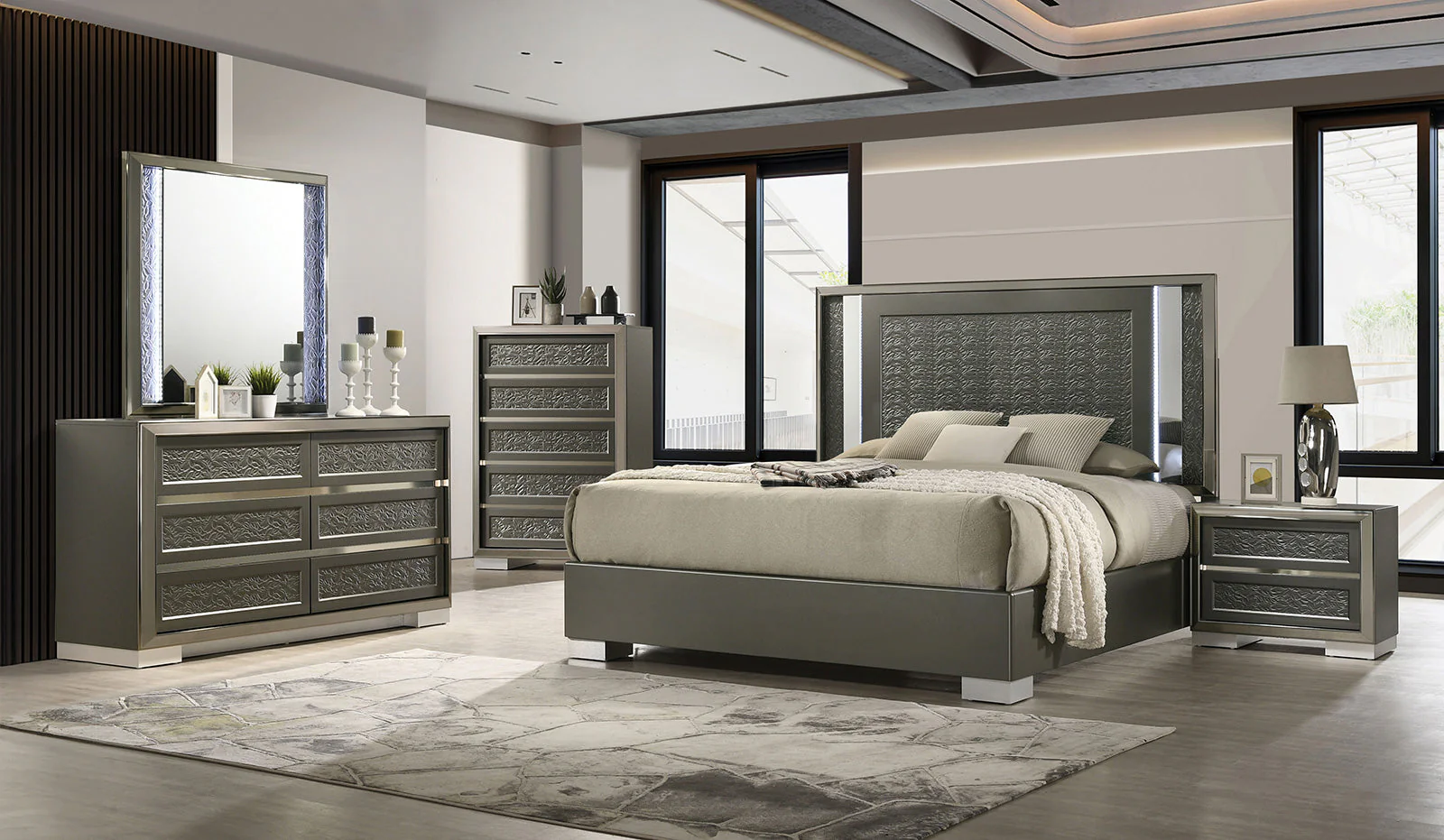 Leyland Dark Gray Nightstand - Image 4