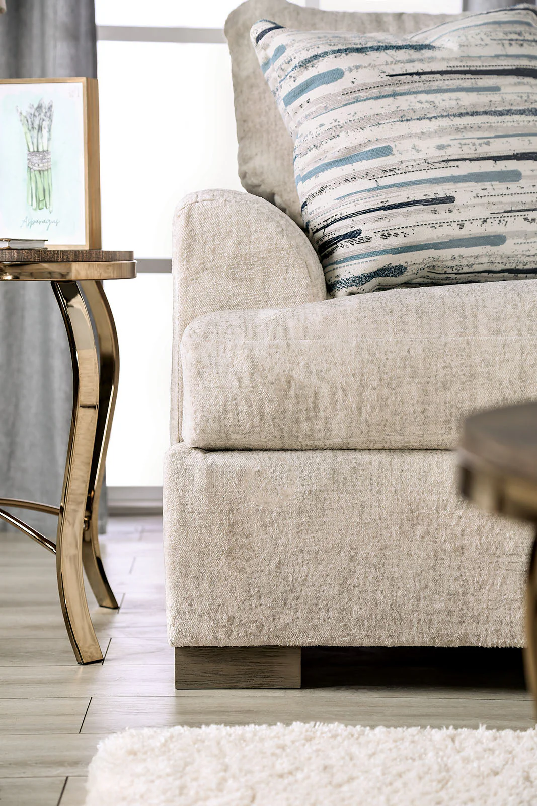 Leytonstone Cream Sofa & Loveseat - Image 8
