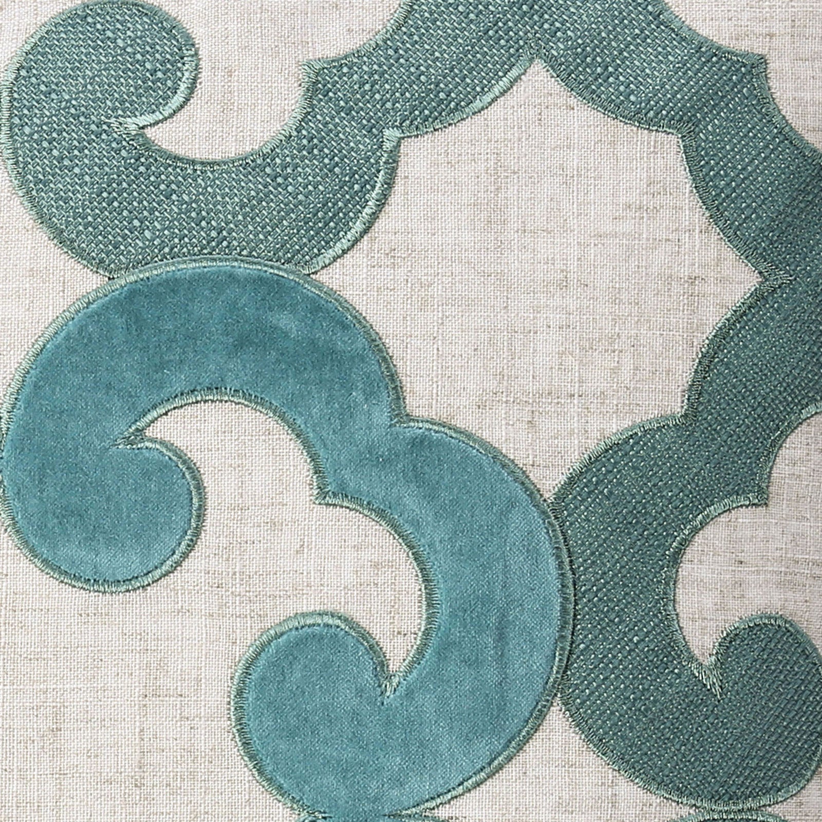 Lily Beige/Teal Pillow (Set of 2) - Image 2