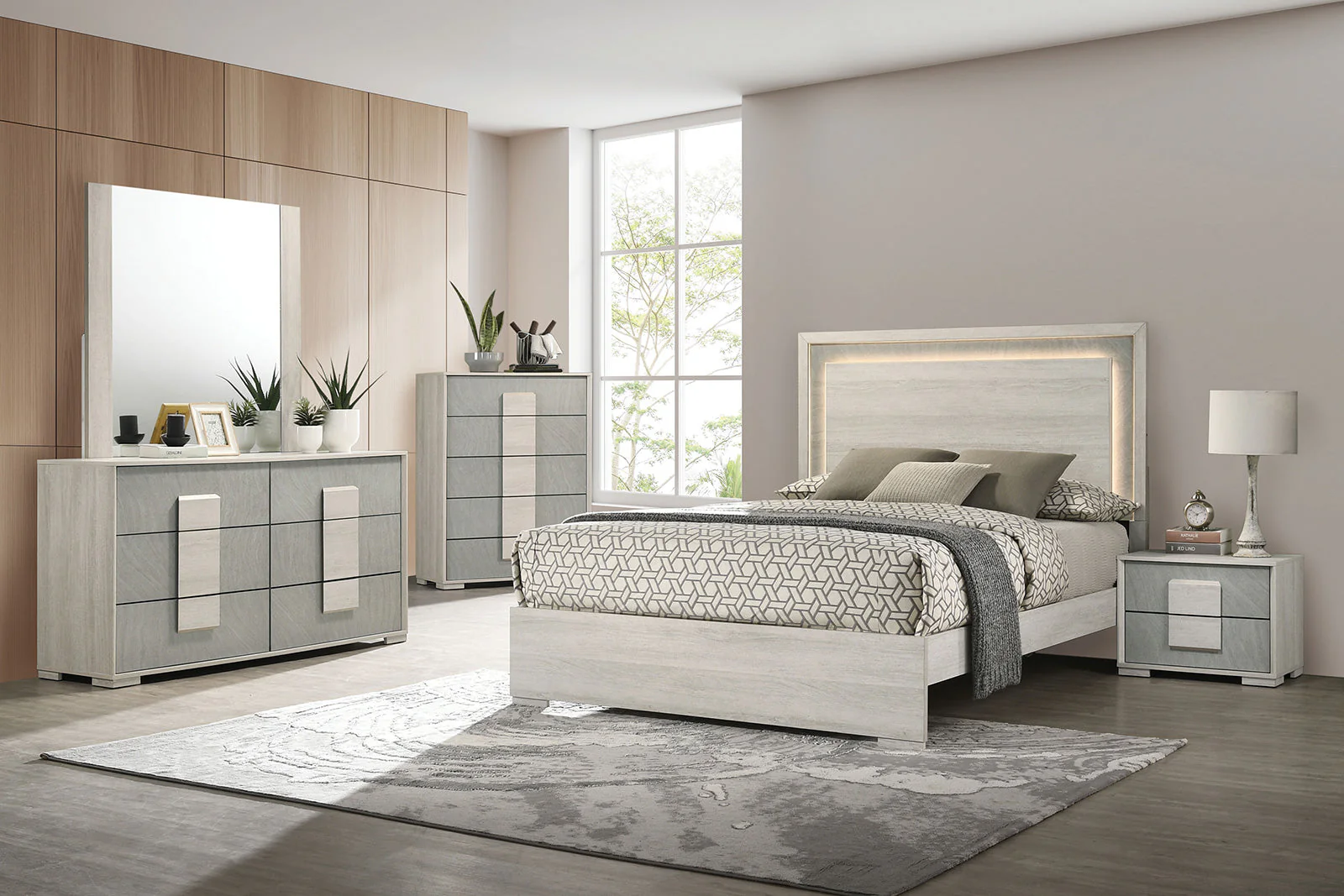 Lincolt Whitewash/Stone Gray Chest - Image 2