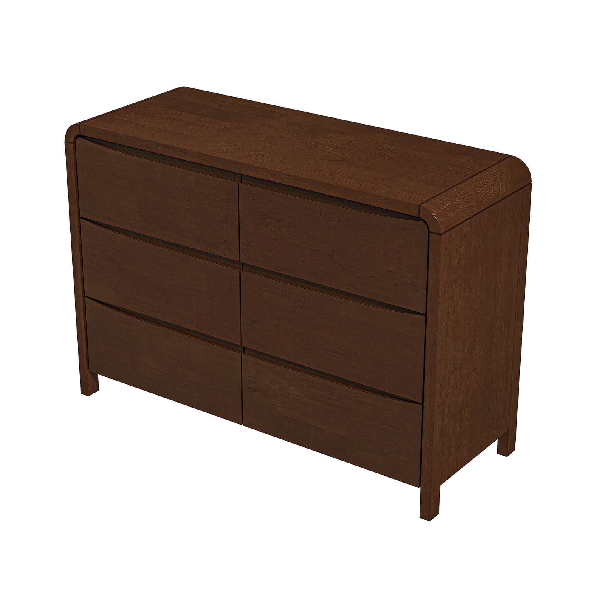 Lionel Mid Century Modern Solid Wood 6-Drawer Dresser - Image 7