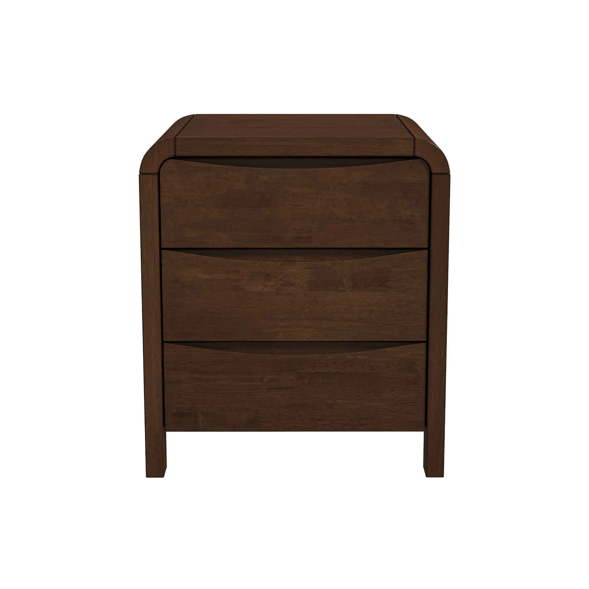 Lionel Mid Century Modern Solid Wood Nightstand 3-Drawer Bed Side Table - Image 7