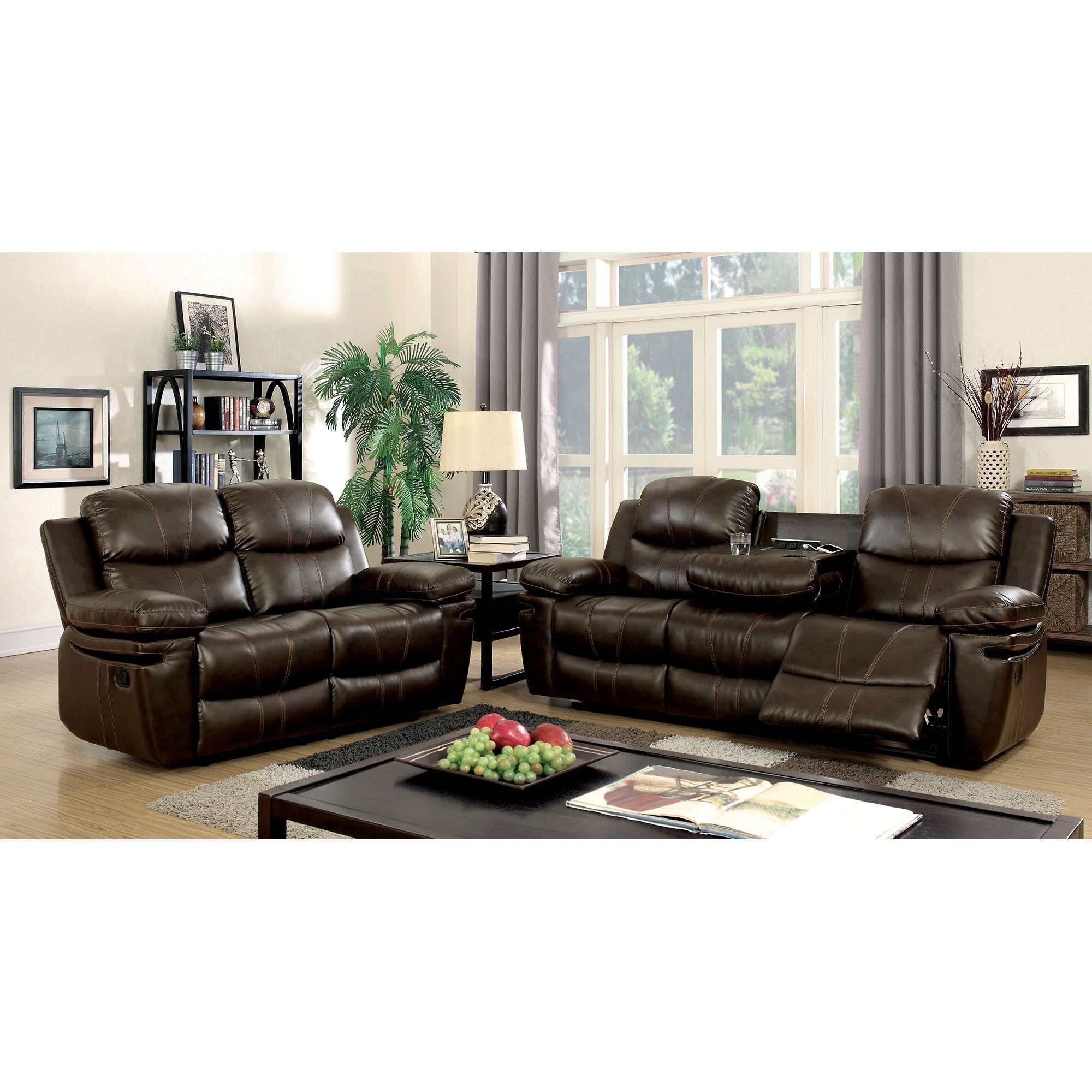 Listowel Brown Loveseat - Image 3