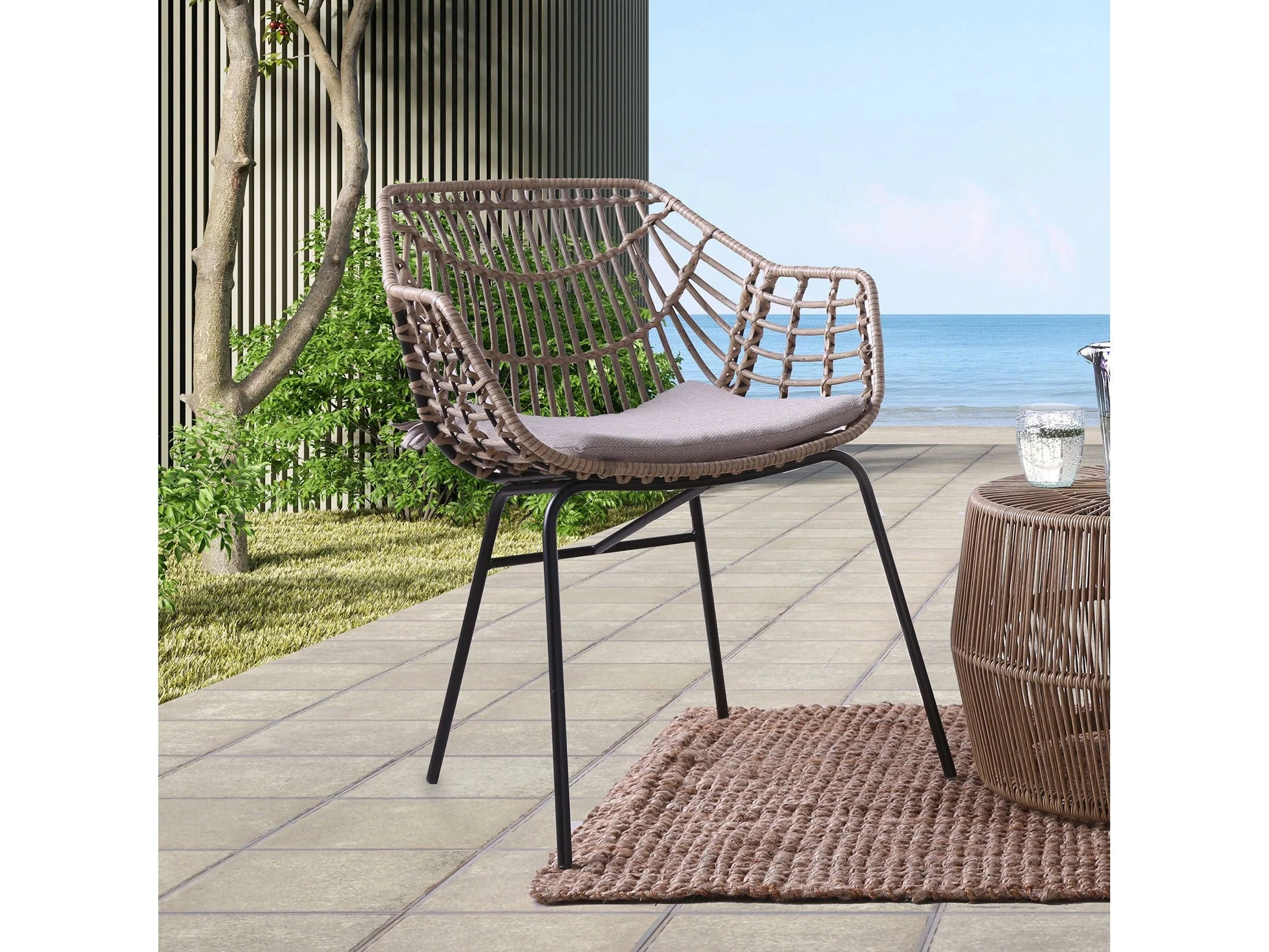 Livana Natural Outdoor Chair (Set of 4)
