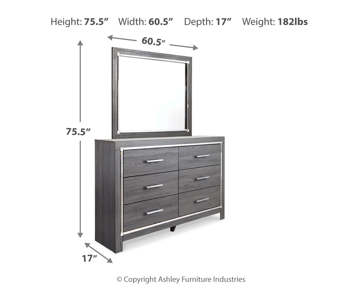 Lodanna Dresser and Mirror - Image 4