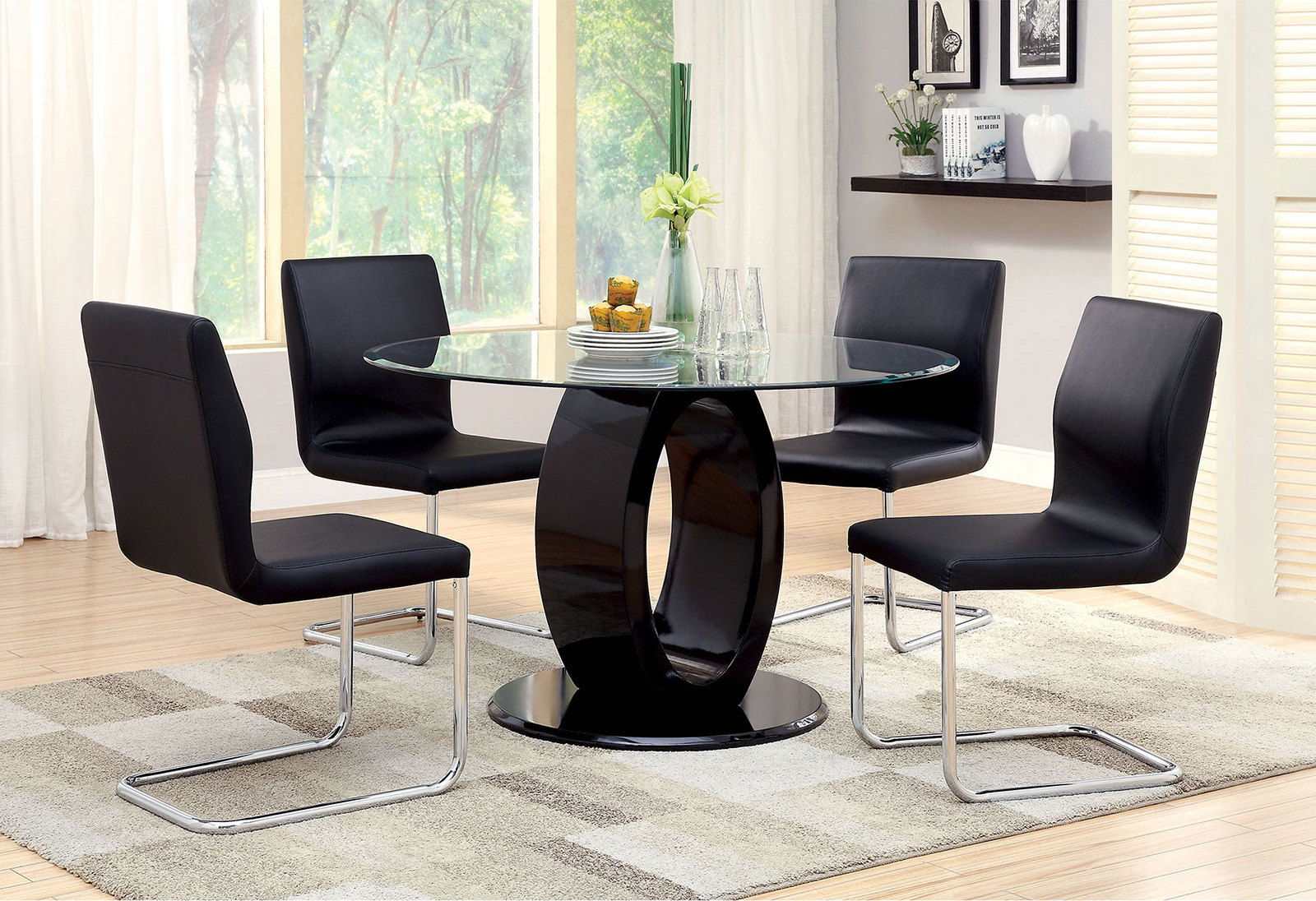 Lodia Black & Chrome  Dining Chair (Set of 2) - Image 2
