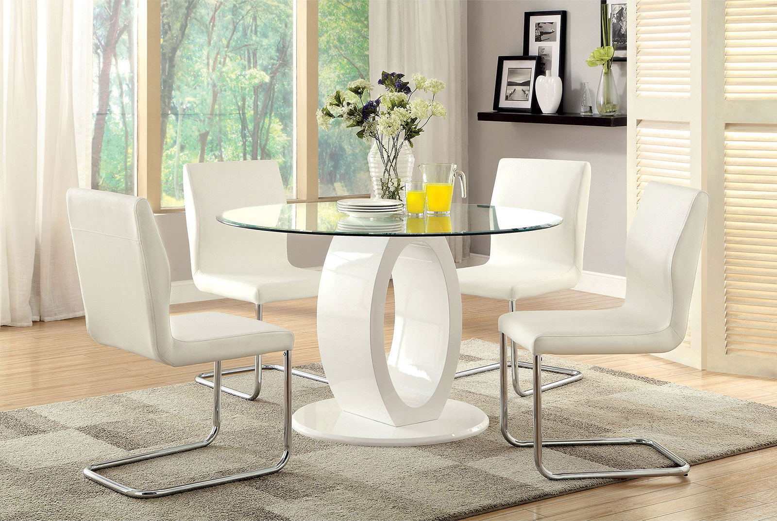 Lodia White & Chrome Dining Chair (Set of 2) - Image 2