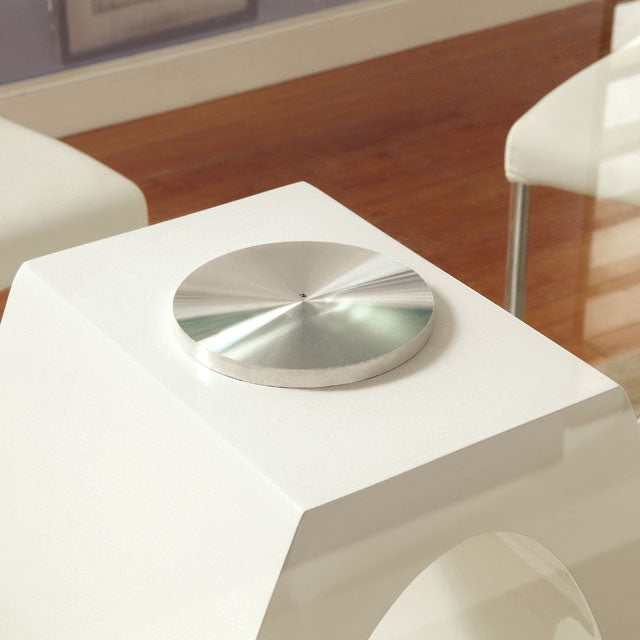 Lodia White Round Counter Height Table - Image 2