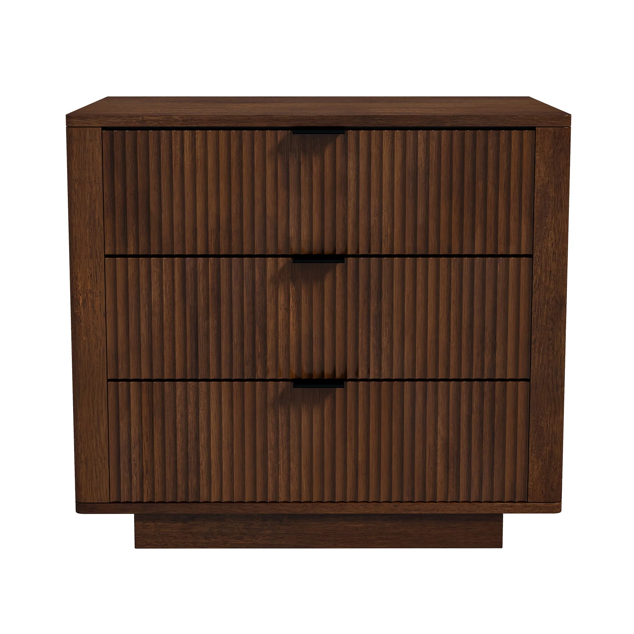 Lola Walnut Nightstand 3-Drawer - Image 7