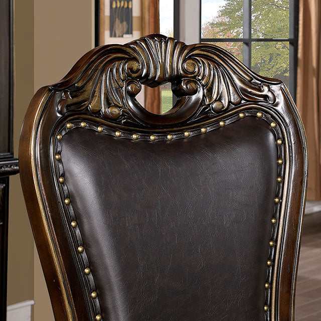 Lombardy Walnut/Dark Brown Side Chair - Image 4