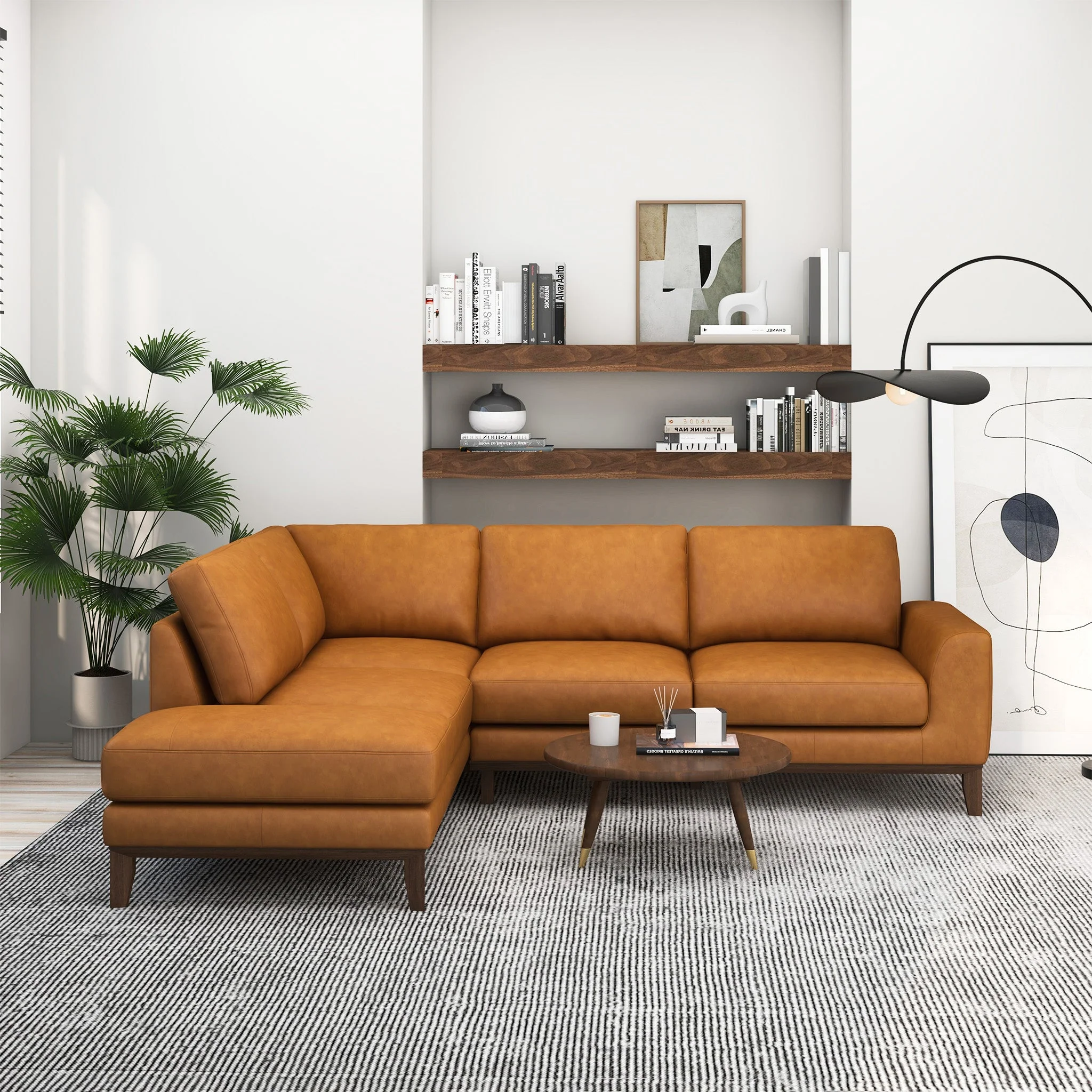 London  Leather Sectional Sofa Left Facing - Image 3