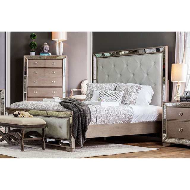 Loraine Champagne California King Bed - Image 5