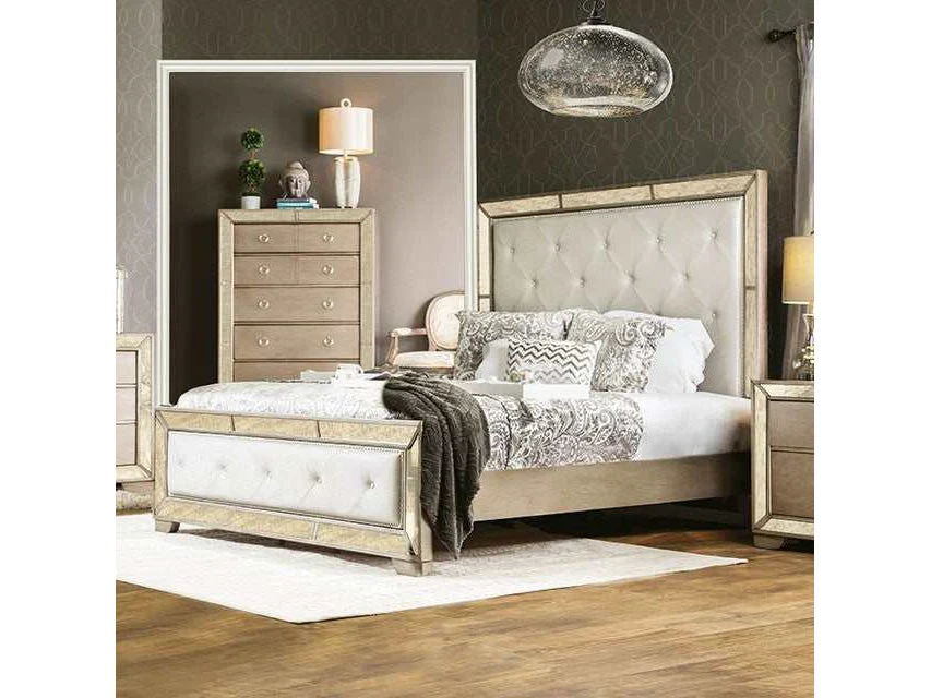 Loraine Champagne Queen Bed