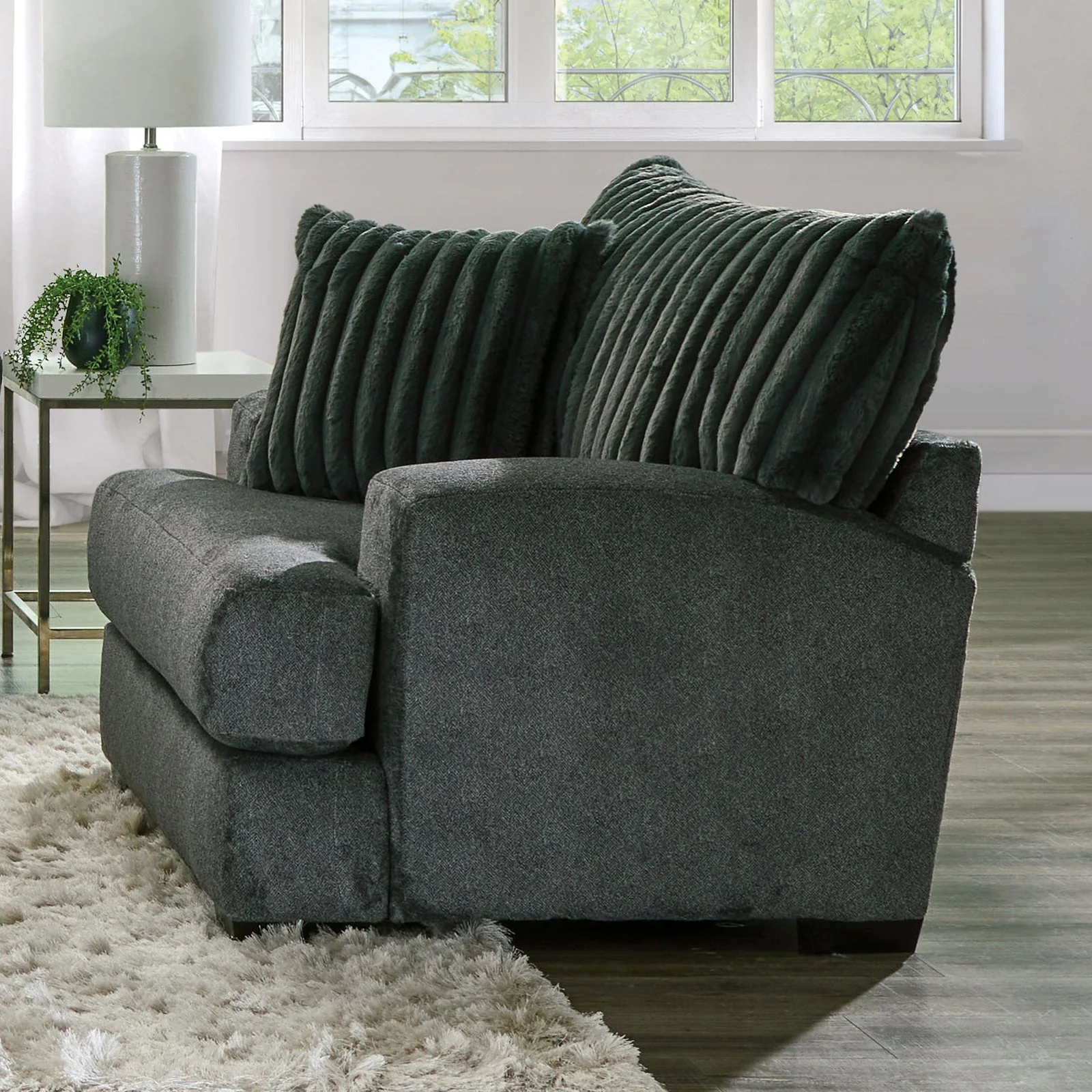 Loughlin Gun Metal Chair - Image 2
