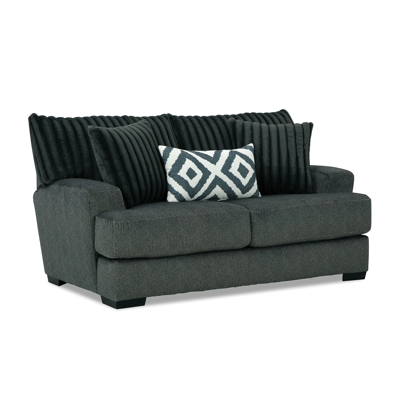Loughlin Gun Metal Sofa & Loveseat - Image 4
