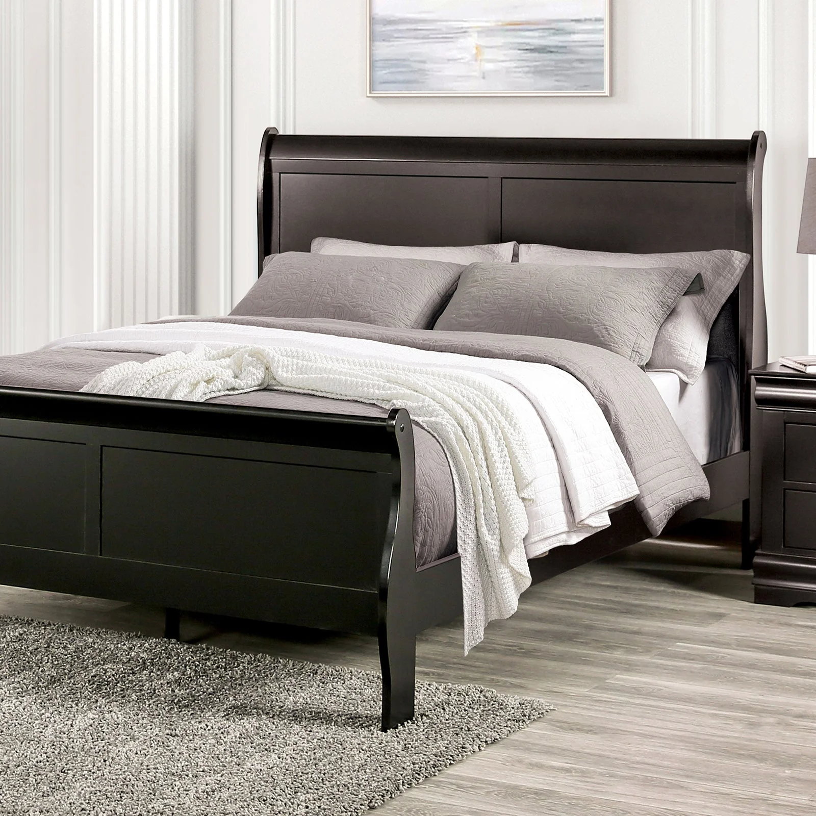 Louis Philippe Black 4 Pc. Queen Bedroom Set - Image 2